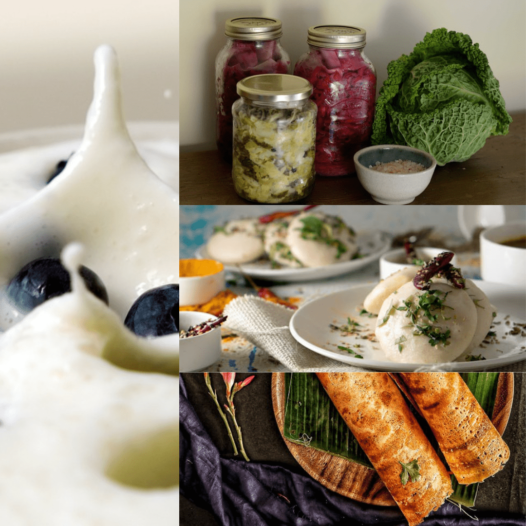 Gut health benefits from fermented food.